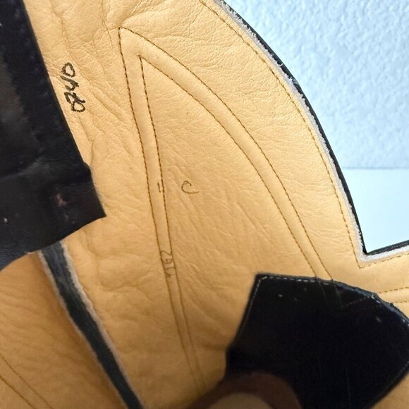 Rod Patrick Mens Patchwork Cowboy Boots 11C Brown Black Leather Western 11" Tall - Picture 10 of 12